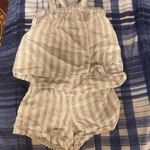 Toddler linen shirts & tank top set